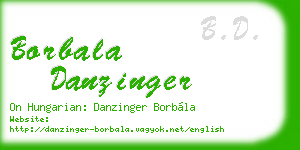 borbala danzinger business card