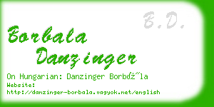borbala danzinger business card